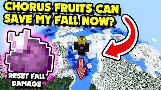 Chorus Fruits FIXED! Chorus Fruits Can Save My Fall Here in Minecraft 1.20.2?! Reset Fall Damage!