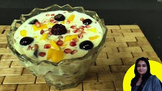 ഫ്രൂട്ട് കസ്റ്റാർഡ് | 2 Different Ingredients Using Variety Fruit Salad Recipe| @Suvuskitchen