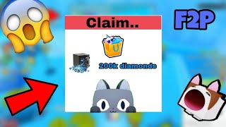 DO THIS!🤯🤯 Best Way To Get Diamonds In Pet Simulater 99 As F2p.. | Roblox