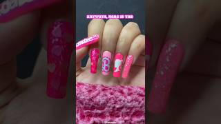 Let’s paint perfect Barbie nails! 🎀💓💞 #barbienails #barbiemovie #barbie #nailart #diynails