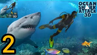 Shark Attack Spear Fishing 3D Gameplay Walkthrough Part 2 - Shark Hunting - Fish Games - Android,ios