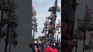 panjat pinang terbanyak di palembang #viralvideo