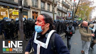 Marche des libertés - Forte répression policière / Paris - France 12 décembre 2020