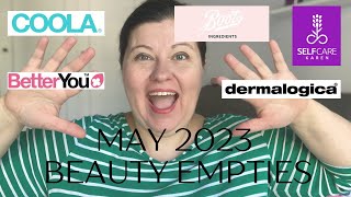 May 2023 empties 💜 (skincare - haircare - make-up - sunscreen) 💜 Selfcare Karen