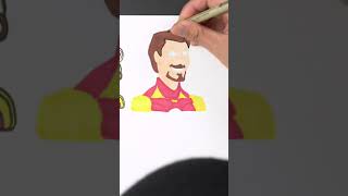 DRAWING IRON MAN... DISNEY CARTOON STYLE! #shorts