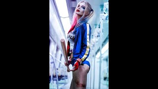 Harley Quinn ，小丑女简直美炸天，就是馋她的身子！小丑女紧身胶衣下的魔鬼身材太火辣