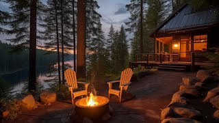 Serene Lakeside Evenings: Relaxing Fire Sounds for Deep Sleep and Stress Relief 🌅🔥