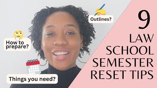 LAW SCHOOL SEMESTER RESET TIPS | Prepare for a successful semester for Spring 2023