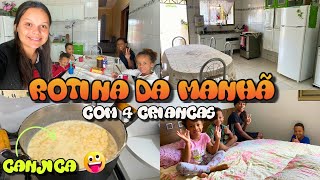 ROTINA DA MANHÃ + CAFÉ DA MANHÃ COM 4 CRIANÇAS-E AS CRIANÇAS NÃO FORAM PARA ESCOLA.❤️🥰💓