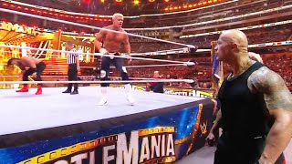 WWE Roman Reigns and The Rock Attack Cody Rhodes at Wrestlemania see what happened Next