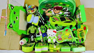 Ultimate Green Toys Collection🥰Watch, Sharpener, Eraser, Bag, Geometry, Lunchbox, Stationary, Colors