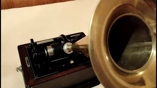 "Electrical" recording on an Edison Standard cylinder phonograph