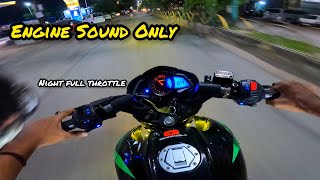 NS 200 NIGHT RIDE WITH SOUND | ENGINE SOUND ONLY | Night Raw Sound NS200