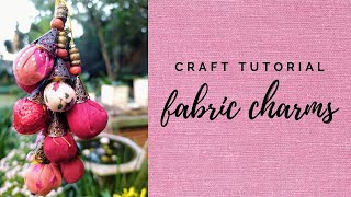 Craft with me: Fabric charms for junk journal