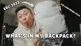 What's in my EVERYDAY College/Work Travel Backpack | EDC 2022