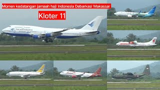 MOMENT KEDATANGAN JAMAAH HAJI INDONESIA DEBARKASI MAKASSAR KLOTER 11 DI BANDARA SULTAN HASANUDDIN