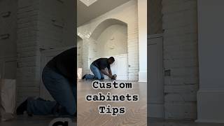 Tips for Installing cabinets around bricks. #shorts #cabinetry #carpentry