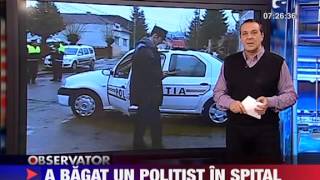 Un sofer din Dej nu s-a asigurat si-a bagat un politist in spital 14 Jan 2011