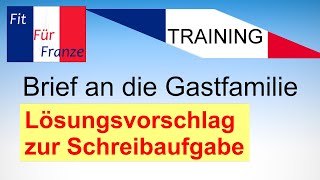 Brief an die Gastfamilie auf Französisch | Une lettre à la famille d'accueil | Schreibaufgabe