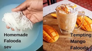 Tempting Mango Falooda Recipe | मैंगो फालुदा | Homemade Falooda Sev