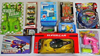 Unboxing🥰RC Car, Doraemon Piggybank, Gun, Walkie Talkie, Bubble Gun, Spinner, Iron man, Lazer light