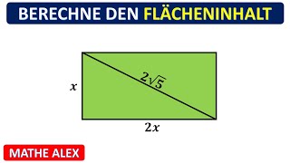 Berechne den Flächeninhalt | Dreieck | zusammengesetzte Fläche | Rechteck | Geometrie | Mathe Alex