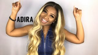 #63- LONG 360 ADIRA LACE FRONTAL HUMAN HAIR Blend Dashly Dupe Blonde FF Golden Caramel | IT'S A WIG