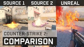 Source 1 vs Source 2 vs Unreal Engine 5. Counter Strike Comparison