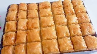 BAKLAVA TARİFİ ✅ SAATLERCE UĞRAŞMAYA GEREK YOK 10 DAKİKA DA 60 KAT BAKLAVA TARİFİ #Baklavatarifi