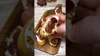 Uvas con queso, saben a beso 🍇 ¡Aperitivo navideño! #youtubeshorts #receta