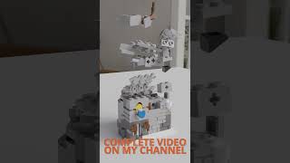 Lego MOC - Mini Mountain Fortress - Digital Speed Build #shorts