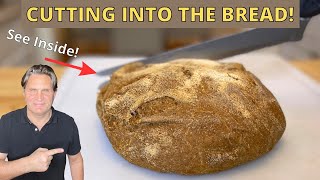 See the Sourdough Crumb! - Cutting Into The Bread