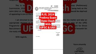 RJS, 2024 Prelims Exam Date Clash With UPSC & UGC