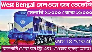 কলকাতা কোম্পানি জব ভ্যাকেন্সি। Railway job vacancy 2024।