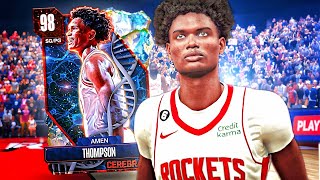 GALAXY OPAL AMEN THOMPSON GAMEPLAY! A FREAK ATHLETE AT POINT GUARD IN NBA 2K24 MyTEAM!