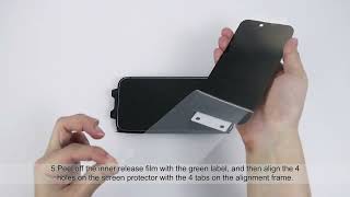 Installation Tutorial - Colorful iPhone 14 Pro Max PET Screen Protector Privacy