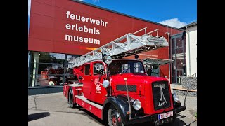 Magirus Drehleiter, Baujahr 1952 in Aktion