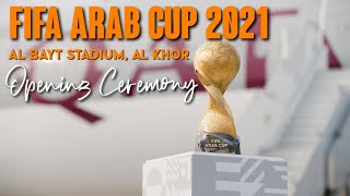 FiFa Arab Cup Opening Ceremony with Qatar National Anthem and 16 Participating Arab Countries