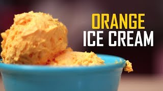 Orange Ice Cream Recipe | How to Make Home Made Orange Ice Cream | Online Kitchen | WOW Recipes