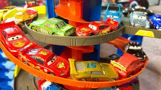 Looking for Disney Pixar Cars: Lightning McQueen, Mater, Sheriff, Doc Hudson, Dinoco King, Storm, DJ