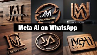 3D wooden logo design || How to use Meta AI on WhatsApp to generate Images like this