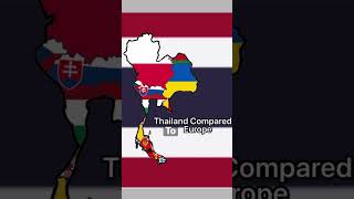 Thailand 🇹🇭 Compared to Europe #countryballs #amoungus #axis #Geography