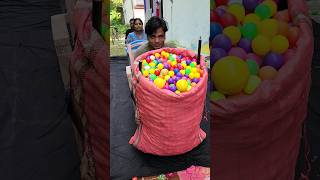 100000 Colourful Ping-Pong Balls Pouring Challenge | Part - 1 #shorts