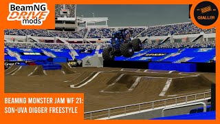 BeamNG Monster Jam WF 21: Son-Uva Digger Freestyle