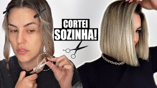 COMO CORTAR O CABELO EM CASA SOZINHA - O FAMOSO BLUNT!!