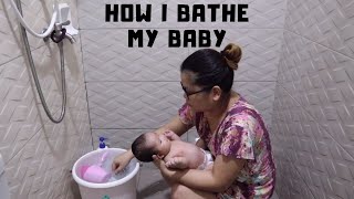 How I bathe my baby