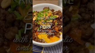 Rice Bowl stir fry Pork #pinoyfood #pinoyrecipe #egg