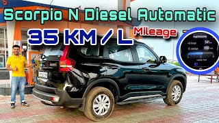 30+ Ka Mileage Scorpio N Diesel Automatic Tank to Tank Mileage Test ❓Scorpio N Maximum Mileage