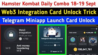 How to Unlock Web3 Integration Card in Hamster Kombat daily Combo Unlock Web3 Integration Hamster