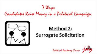 How to Raise Money in a Political Campaign: Surrogate Solicitation